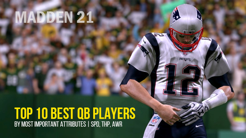 Madden 21: Top 10 Best QB Players by Most Important Attributes | SPD, THP, AWR